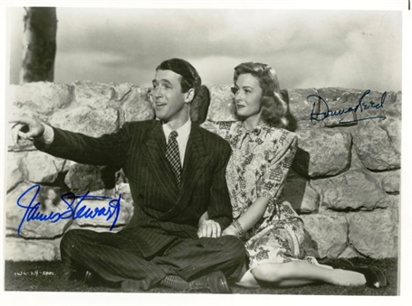 Jimmy Stewart and Donna Reed Autographed 8X10 Photo 